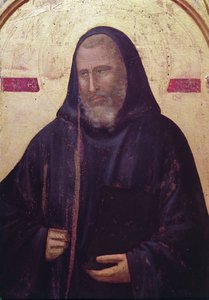 San Benito, panel derecho del retablo de Badia, c.1301 (detalle) de Giotto di Bondone